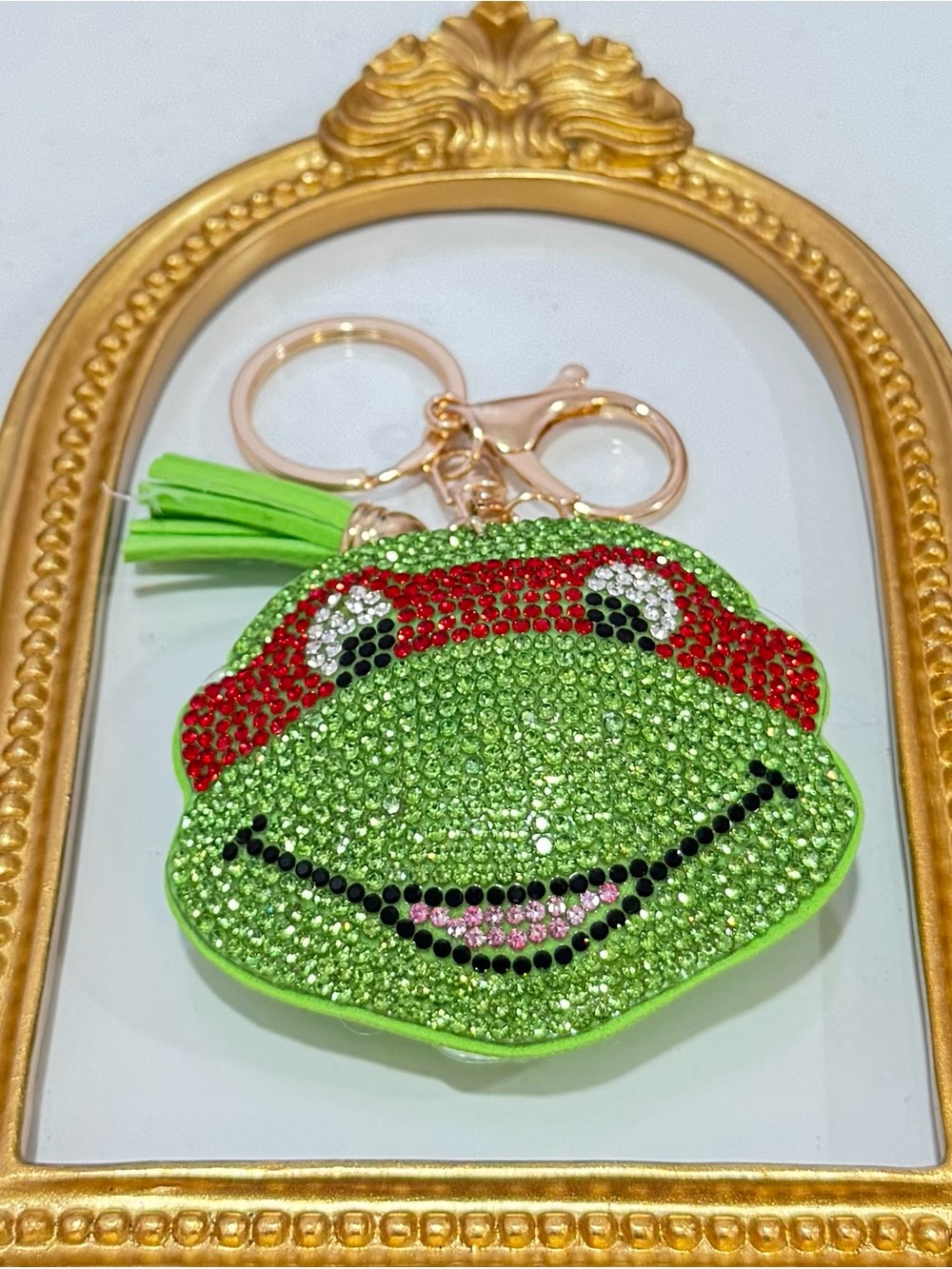 New Raphael Rhinestone Ninja Turtle Keychain